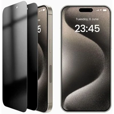 Screen Protector Iphone 15 Pro With Installation Frame Ugreen - Privacy Black
